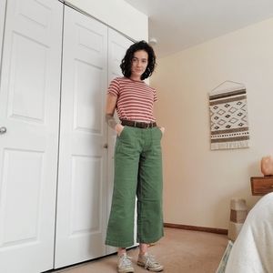Green Wide Leg Pants